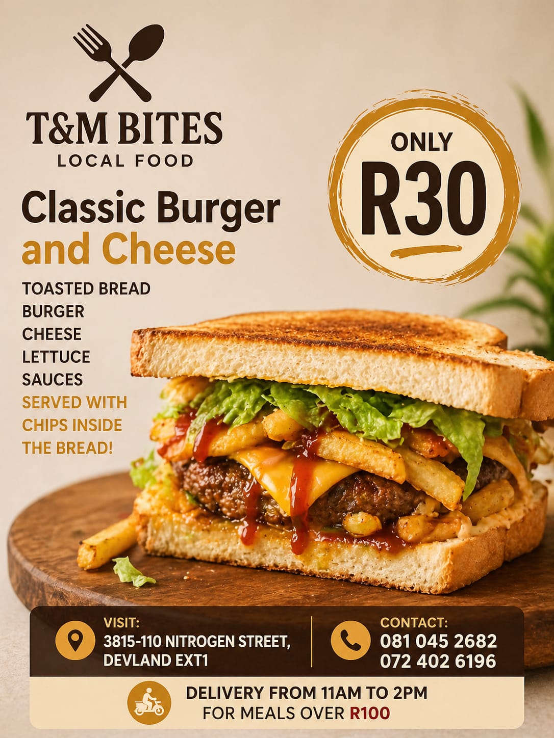 T&M Bites Classic Burger